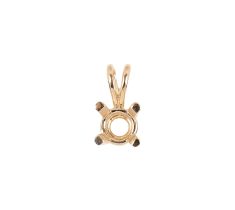 PENDENTIF SOLITAIRE OR J. CHATON FIL 2,9 MM