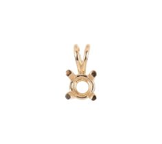 PENDENTIF SOLITAIRE OR J. CHATON FIL 3,6 MM