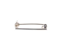 BARRETTE ARGENT 30,0 MM