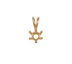 PENDENTIF SOLITAIRE OR JAUNE 18 CT. 2,6 MM