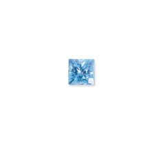 ZIRCONIA ARCTIC BLUE CARRE T. FACETTES 3,5 MM