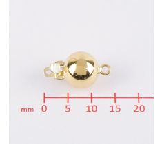 FERMOIR BOULE OR JAUNE 14 CT. 8,0 MM