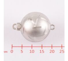 FERMOIR BOULE ARGENT GRAVÉ 15 MM