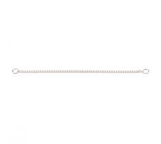 Veiligheidskettinkje gourmet collier 6 cm middel zilver