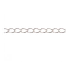 Gourmet collier wijde schakel 3.8 mm zilver