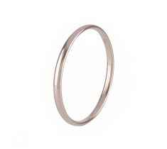 Bangle 6.0 mm holle dop diameter 63.0 mm zilver